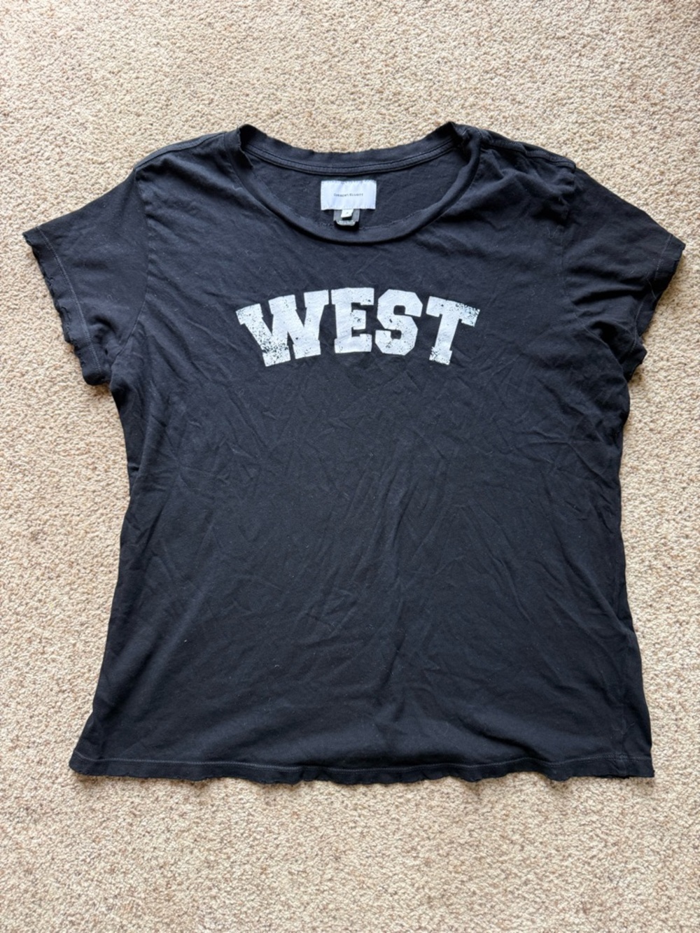 Current/Elliott Black 'WEST' Graphic Short Sleeve Tee Sz 3/Large